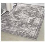 A brand new 'Unique Loom' branded rug: Sofia Collection Grey 215cm x 305cm.