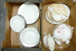 A large collection of Royal Grafton Floral Gamble Patterned Dinnerware including: Tureens, Gravy