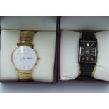 Two Boxed Accurist Gents Dress Watches: links removed but present, RRP £129 purchased by vendor as