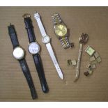 A collection of vintage ladies and gents wristwatches: including Gents vintage Ingersoll, ladies