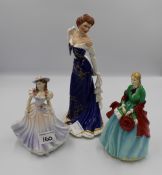 Royal Worcester figure Cathryn: together with Paragon figure Lady Cynthia and a Franklin Mint figure