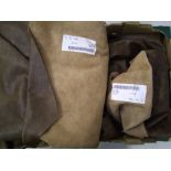 Two full leather hides: Colour Rum. Size 4.25m2 & 4.91 m2 (2).