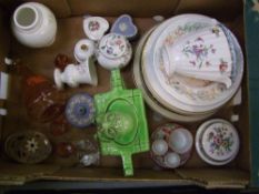 A mixed collection of items to include: 1930's Lingard tea pot, Spode vase, Aynsley temple jar etc (