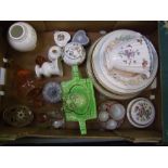 A mixed collection of items to include: 1930's Lingard tea pot, Spode vase, Aynsley temple jar etc (