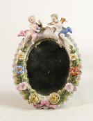 Continental Early 20th Century Dressing Table Mirror, damage to cherubs , height 20cm