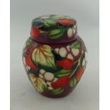 Moorcroft Winter Harvest Patterned Ginger Jar: height 11cm