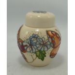 Moorcroft Butterflies Patterned Ginger Jar: height 11cm