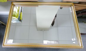 Modern Gilt Framed Large Wall Mirror: 101 x 70cm