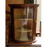 Small Bow Fronted Glazed Display Unit: height 70cm