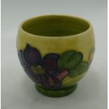 Moorcroft Clematis Patterned Pot: height 7cm