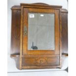 Early 20th Century Oak Shaving Cabinet : 70cm x 50cm