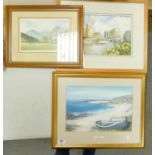 Three Signed Limited Edition Landscape prints: largest 44 x 55cm