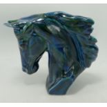 Anita Harris horses head reactive glaze ocean colours: gold signed to the base. Height 16cm