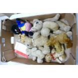 A collection of Vintage Teddy Bears: Harrods & Bearly items noted