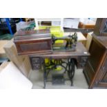 Bradbury Branded Treadle Sewing Machine & Stand: