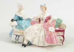 Royal Doulton figurine The Love Letter: HN2149 ( lady in pink dress 1 arm restroed and the neck