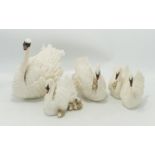 Leonardo Collection group of Four Resin Swans(4):