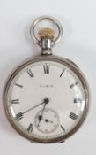 Elgin silver plated pocket watch in working order:
