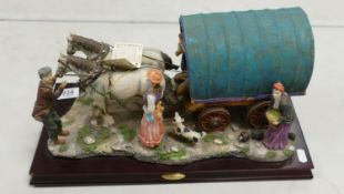 The Juliana Collection large resin figure of Traveling Caravan: length 44cm