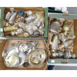 A large collection of Silver Plated items including:Tea ware, tankards, jugs ,trays etc (3 trays)