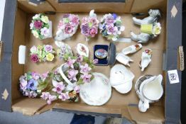 A collection of Floral Fancies & similar floral decorated items etc