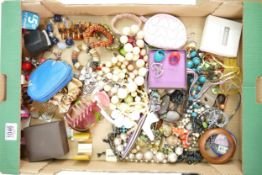 A collection of Costume Jewellery: to include Necklaces, Rings, Beads, Clips, Brooches, Bangles,