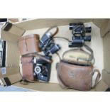 A mixed collection of items to include 1940's Binoculars marked AM, Denhill 6 x 30 similar items,
