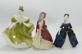 Royal Doulton Lady figures: Paisley Shawl HN1988, Debbie HN2385 & second Lynne HN2329(3)