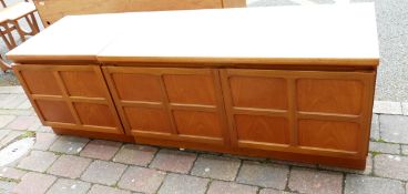 Two Nathan Mid Century Sideboards: total length 154cm(2)