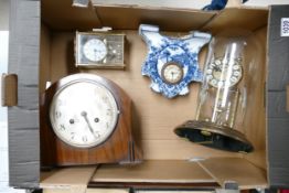 A collection of mantle clocks: