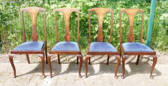 Set 4 Edwardian mahogany chairs: