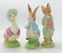 Large Boxed Royal Albert BP6B Beatrix Potter Boxed Figures: Foxy Whiskered Gentleman, Peter Rabbit &