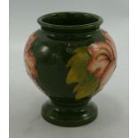Moorcroft Hibiscus Patterned Vase: height 8cm