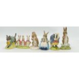 Royal Albert Boxed Beatrix Potter BP6b Figures: Fierce Bad Rabbit, Tommy Brock, Mrs Rabbit &