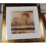 Pleasant Modern Limited Edition Landscape Framed Print: 72.5 x 70cm