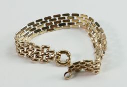 9ct gold ladies bracelet,12.1g: