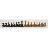 Primitive Box Wood Chess Set: height of King 6cm ref 224
