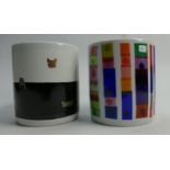 Copenhagen Annual Fajance Mugs Denmark Decorated by Danish Designers Years 2010 & 2011(2): height