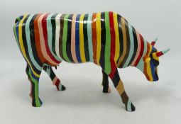 2002 Cow Parade Striped Figure Height 19cm