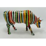 2002 Cow Parade Striped Figure Height 19cm