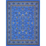 A brand new 'Unique Loom' branded rug: Kashan Collection Blue 300cm x 400cm.