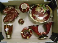 A good collection of Carlton ware Rouge Royale items: (1 tray).