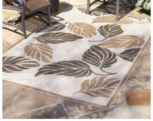 A brand new 'Unique Loom' branded rug: Outdoor Botanical Collection Beige 245cm x 305cm.