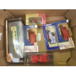 A collection of Lledo, Matchbox & similar boxed model cars & trucks