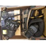 A Nikon DS5000 18-55mm digital camera: together with a Sigma 70-300mm lens, carry case,