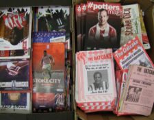 A good collection of Stoke City FC football programmes from the 2000's: plus Oatcake Fanzines (2