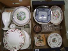 A mixed collection of items to include: series ware side plates, 6 x Spode 'Peplow' pattern salad