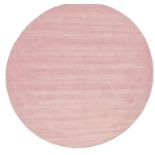 A brand new Indian made rug: Round Solid Gabbeh Pink 300cm x 300cm.