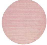 A brand new Indian made rug: Round Solid Gabbeh Pink 300cm x 300cm.