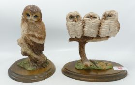 Country Artists Owl Figures: tallest 21cm(2)